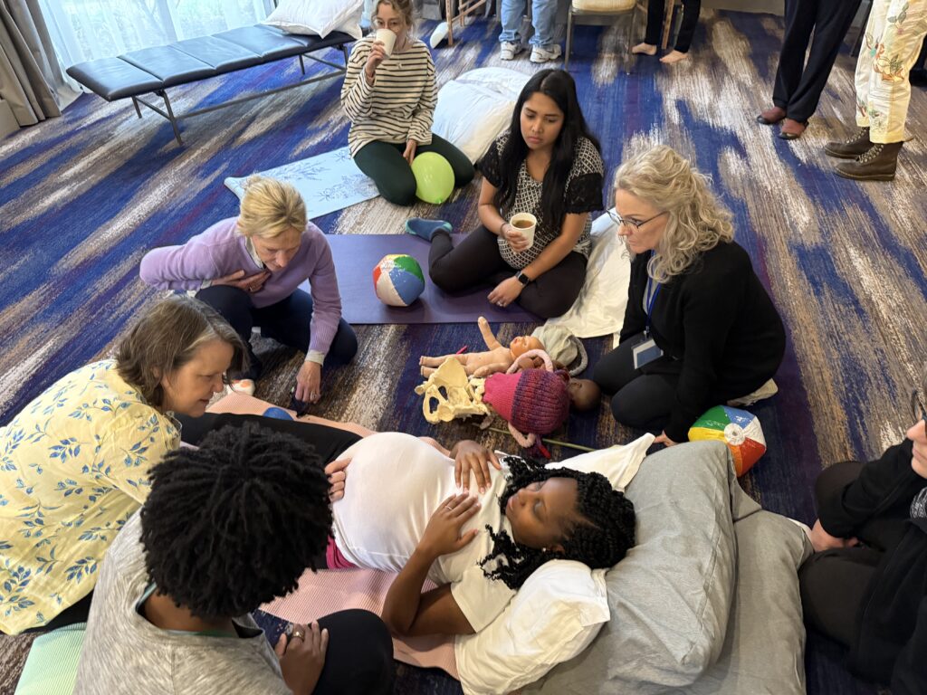 Gail Tully teaching Spinning Babies© Birth Skills Workshop in Texas 2025